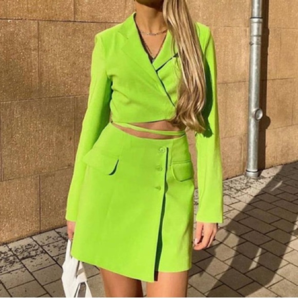 Zara Green Skirt Set